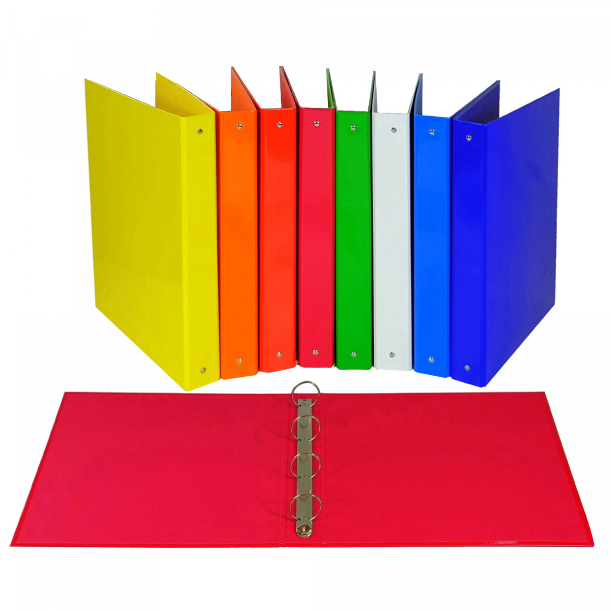 Raccoglitore - 22 x 30 cm - 4 anelli tondi 30 mm - dorso 4 cm - colori assortiti - Starline