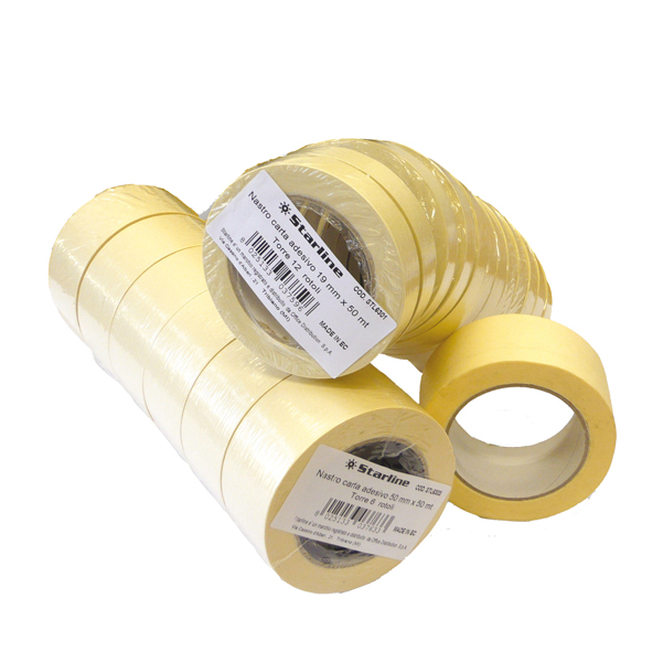 Nastro adesivo in carta - 19 mm x 50 m - beige - Starline