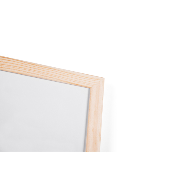 Lavagna bianca magnetica - 45 x 60 cm - cornice legno - bianco 