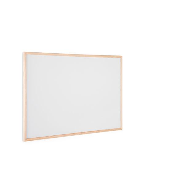 Lavagna bianca magnetica - 60x90 cm - cornice legno - bianco - Starline