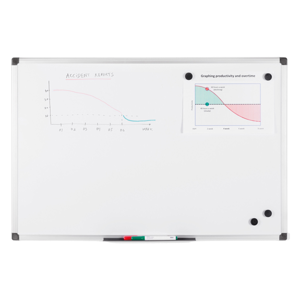 Lavagna magnetica - 45 x 60 cm - bianco - Starline