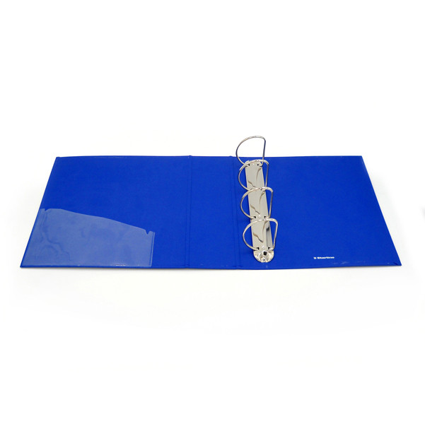 Raccoglitore personalizzabile KingShow - 22 x 30 cm - 4 anelli a D 65 mm - dorso 8 cm - blu - Starline