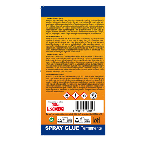 Adesivo spray - permanente - 400 ml - Starline