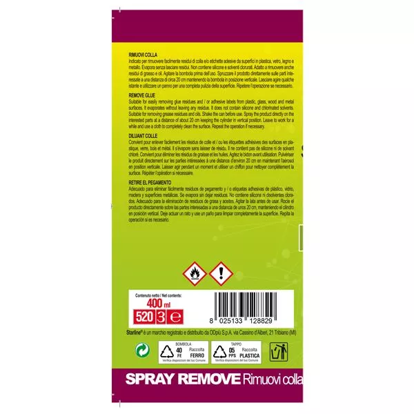 Spray rimuovi colla - 400 ml - Starline