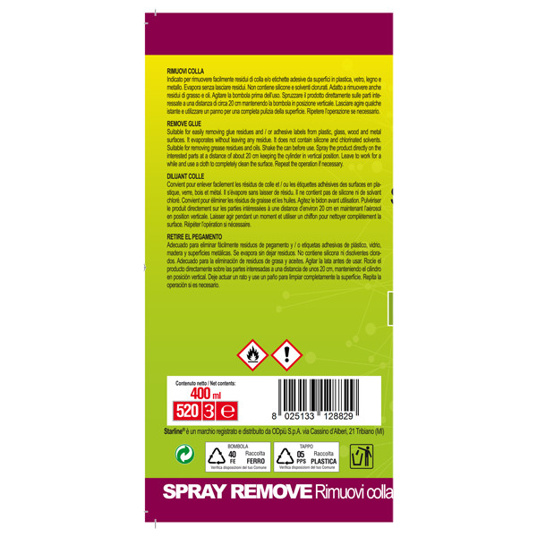 Rimuovi colla spray - 400 ml - Starline