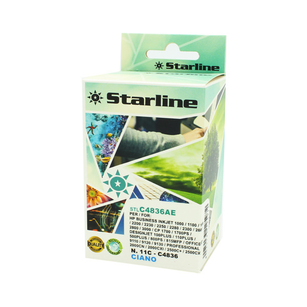 Starline - Cartuccia ink Compatibile per HP 11- Ciano - 28 ml