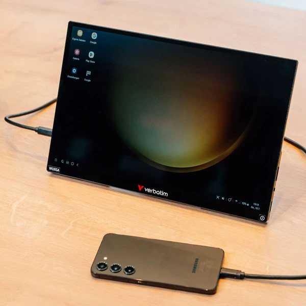 Monitor portatile - 13.3" - WUXGA Touch ALU con Wireless - Power bank incluso 5000mAh - Verbatim