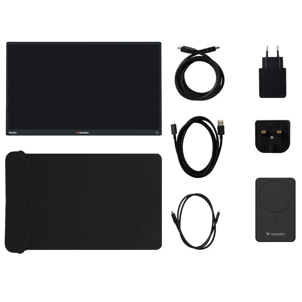 Monitor portatile - 13.3" - WUXGA Touch ALU con Wireless - Power bank incluso 5000mAh - Verbatim