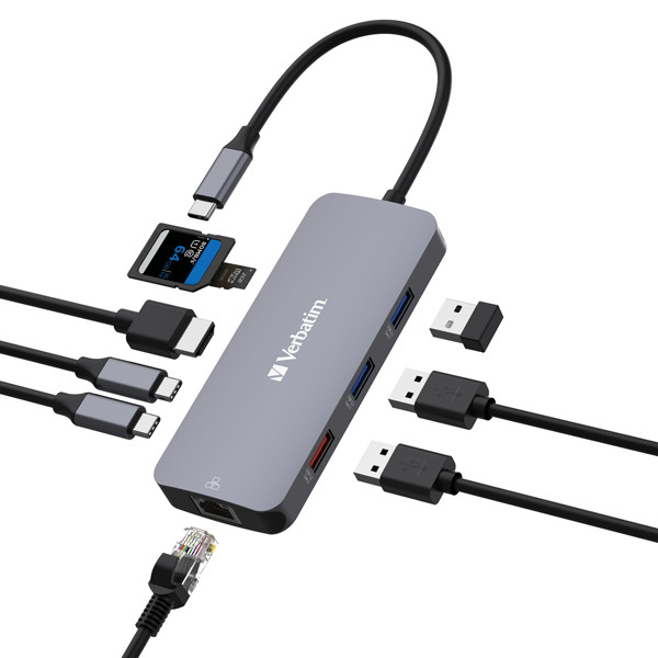 Verbatim - USB-C Pro Multiport Hub 9 Port - 32152