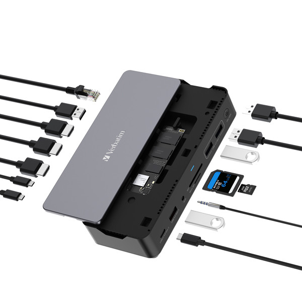 Verbatim - USB-C Pro Docking Station 15 Port - 32173
