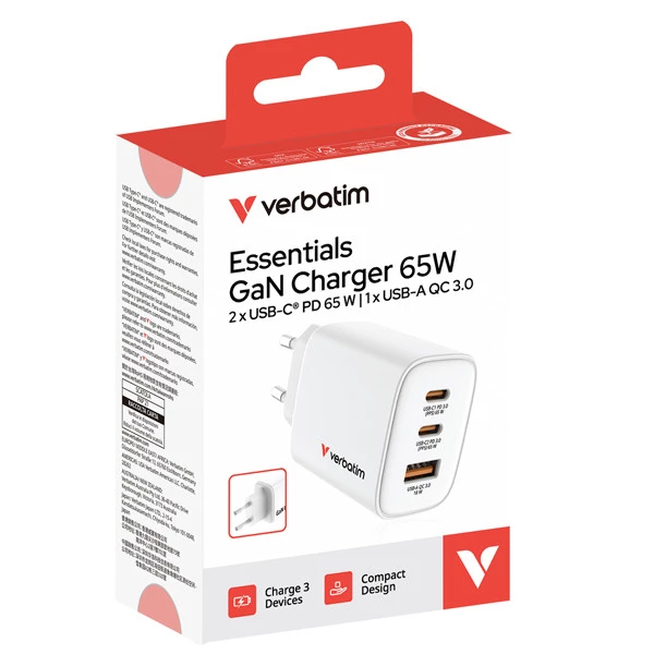 Caricabatterie - da parete - GaN Essentials - Verbatim