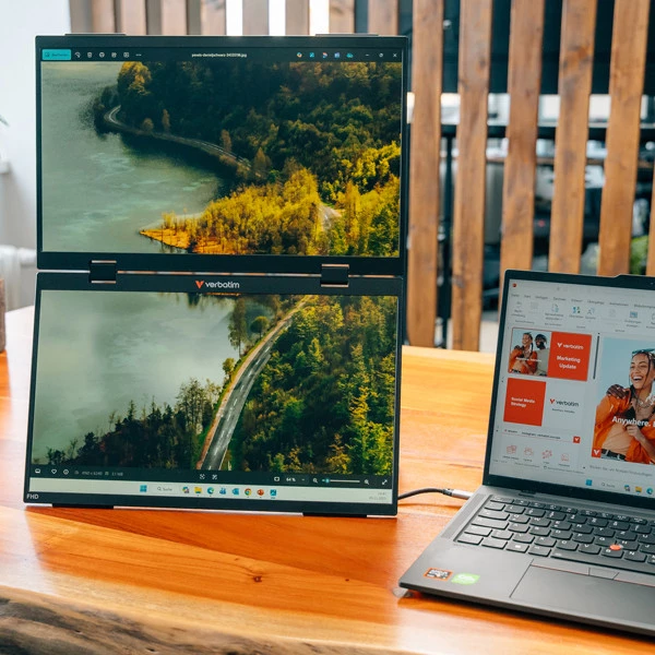 Monitor - portatile - 15.6"- dual LIGHT - Verbatim