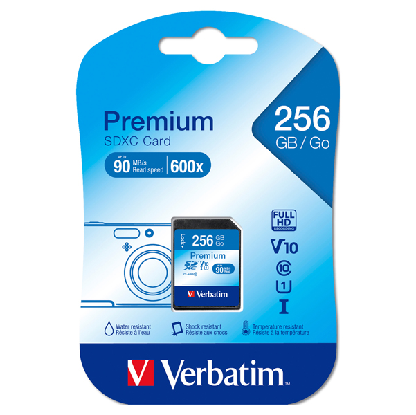 Vertbatim - Scheda SDHC Premium SDXC Class 10/UHS-1 - 44026 - 256GB