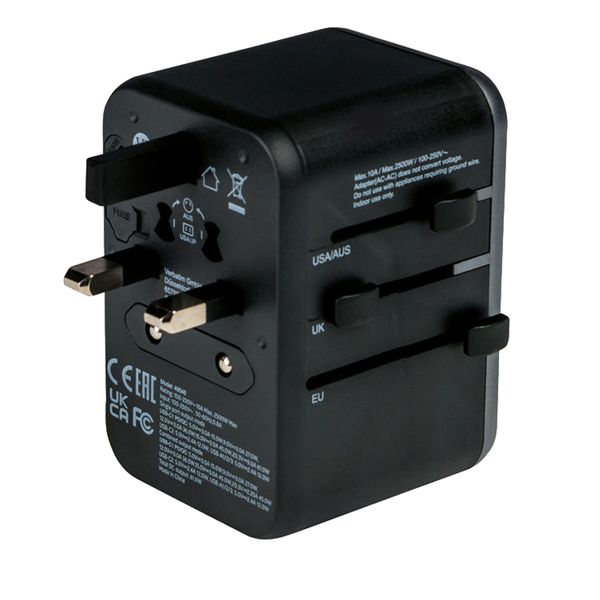 Adattatore da viaggio UTA-04 PD61W / QC / 3xUSB / 2xType-C Verbatim