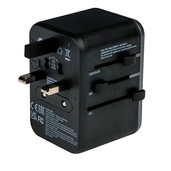 Verbatim - Adattatore da viaggio UTA-04 PD61W / QC / 3xUSB / 2xType-C