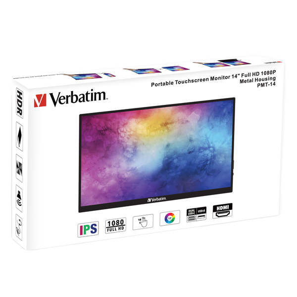 Verbatim Monitor Portatile 14'' Touchscreen Full HD 1080p