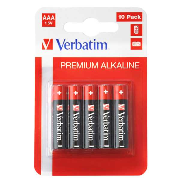 Pila ministilo AAA - 1,5V - alcaline - 49874 - Verbatim - blister 10 pezzi