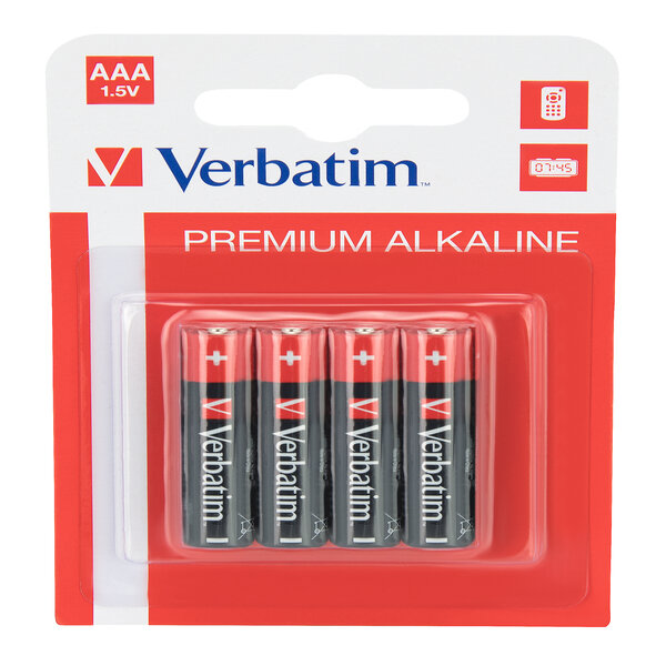 Verbatim - Scatola 4 Pile alkaline mini stilo AAA - 49920