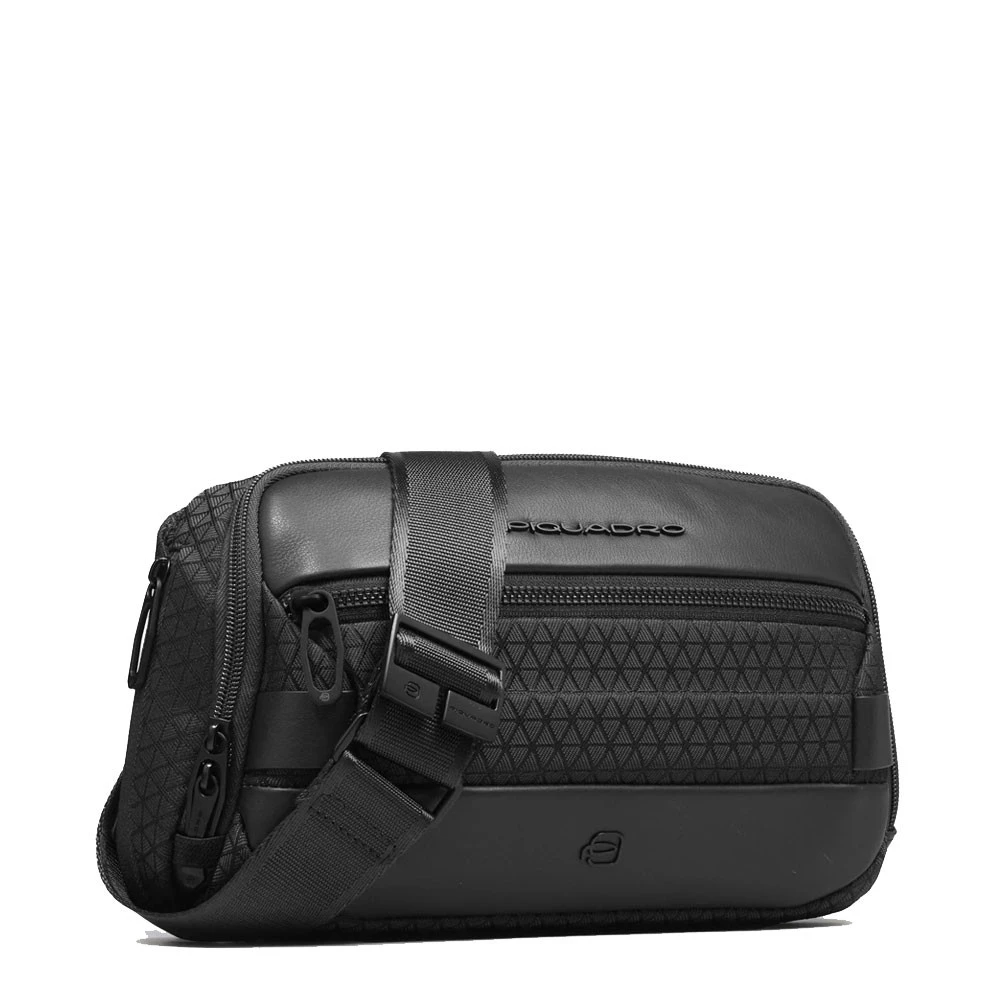 Marsupio Sportivo Tessuto Riciclato Piquadro Hexagon Nero CA6884W139