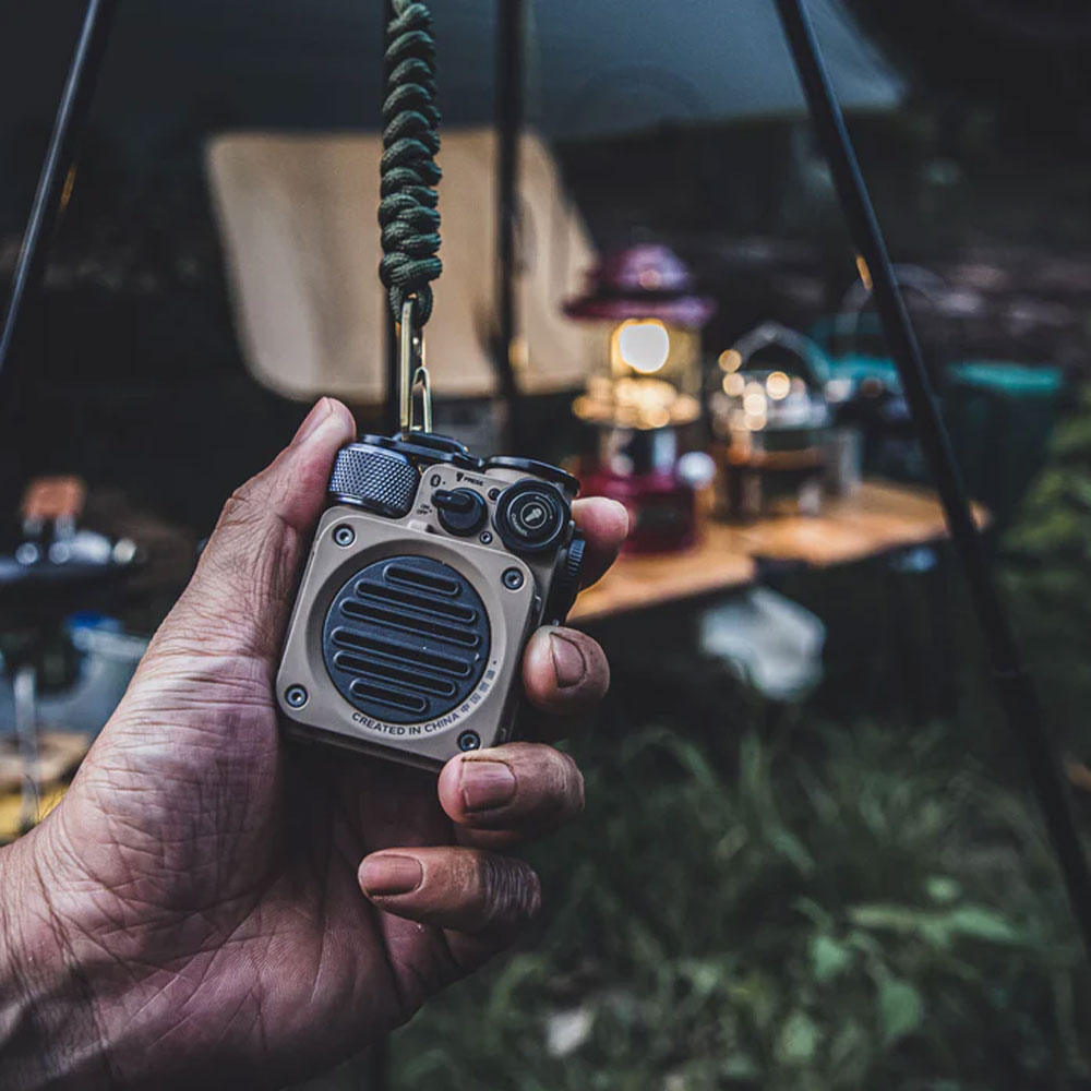 Muzen Mini Speaker Portatile Bluetooth Waterproof Wild Linus Taupe | Lema