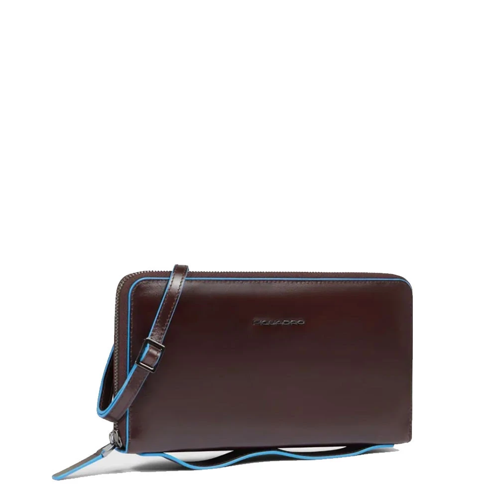 Portafoglio con Tracolla Piquadro Blue Square Mogano AC6732B2R