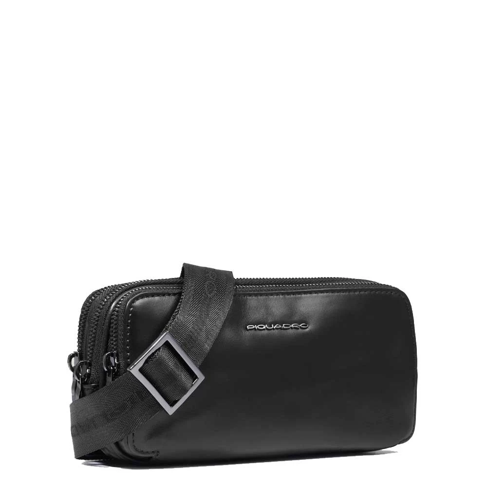 Pochette Uomo con Tracolla Piquadro Blue Square Nera AC2141B2R