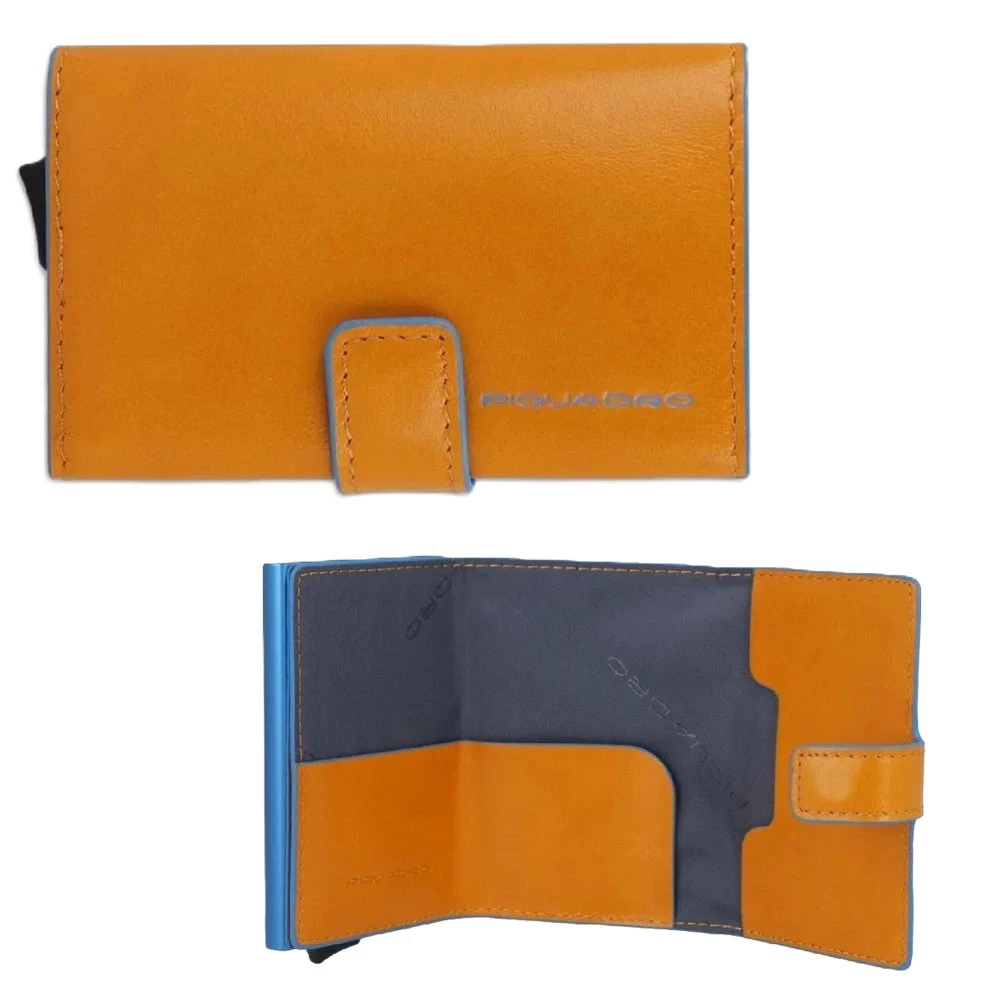 Portacarte in Metallo Piquadro Blue Square Giallo PP5649B2BLR
