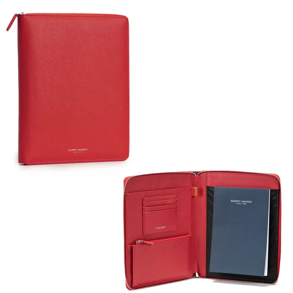 Portablocco A5 Albert Similpelle Rosso Ciliegia Campo Marzio