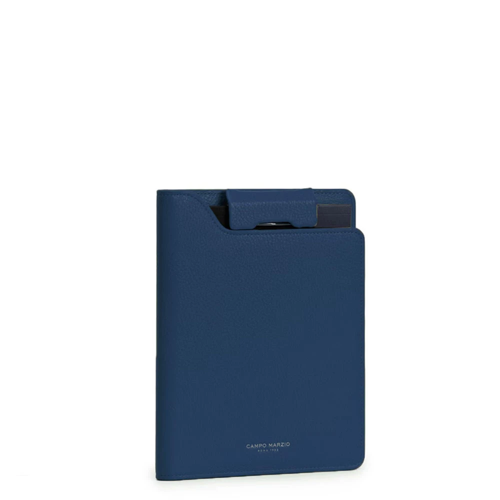 Portablocco A5 con Clip Darwin Similpelle Blu Campo Marzio