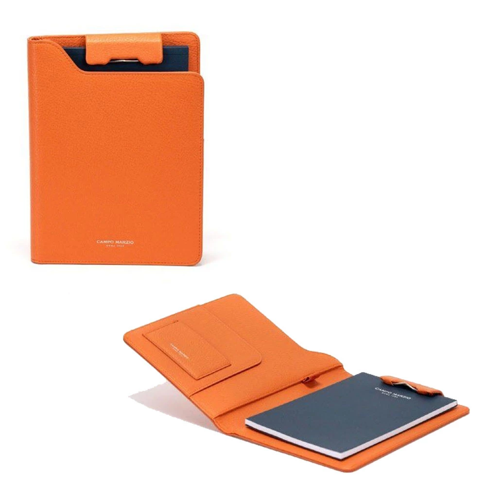 Portablocco A5 con Clip Darwin Similpelle Arancione Campo Marzio