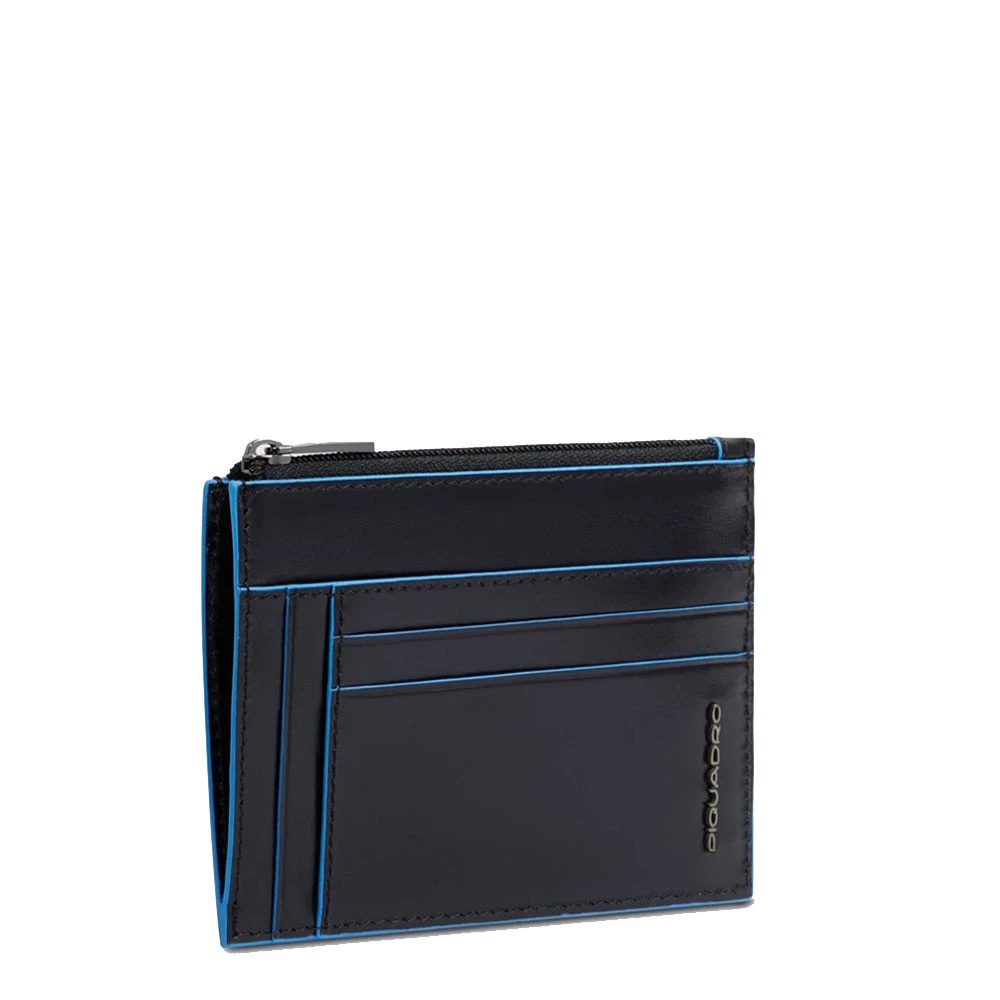 Portacarte con Portamonete Piquadro Blue Square Nero PP6854B2R