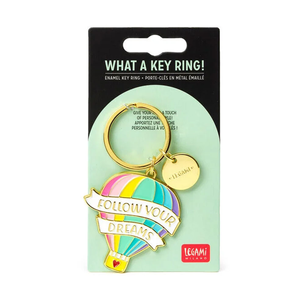 Portachiavi Metallo Smaltato Mongolfiera Legami What a Key Ring!