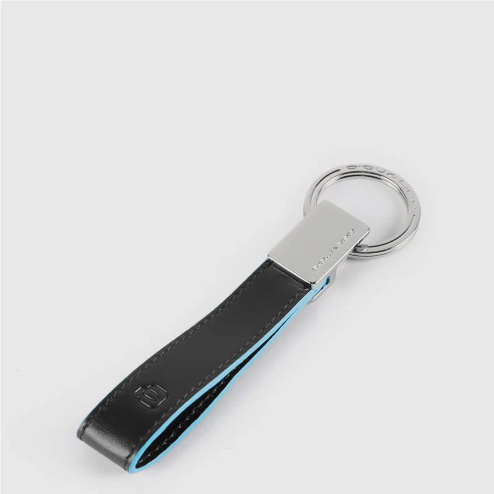 Portachiavi in Pelle Piquadro Blue Square Nero PC6309B2