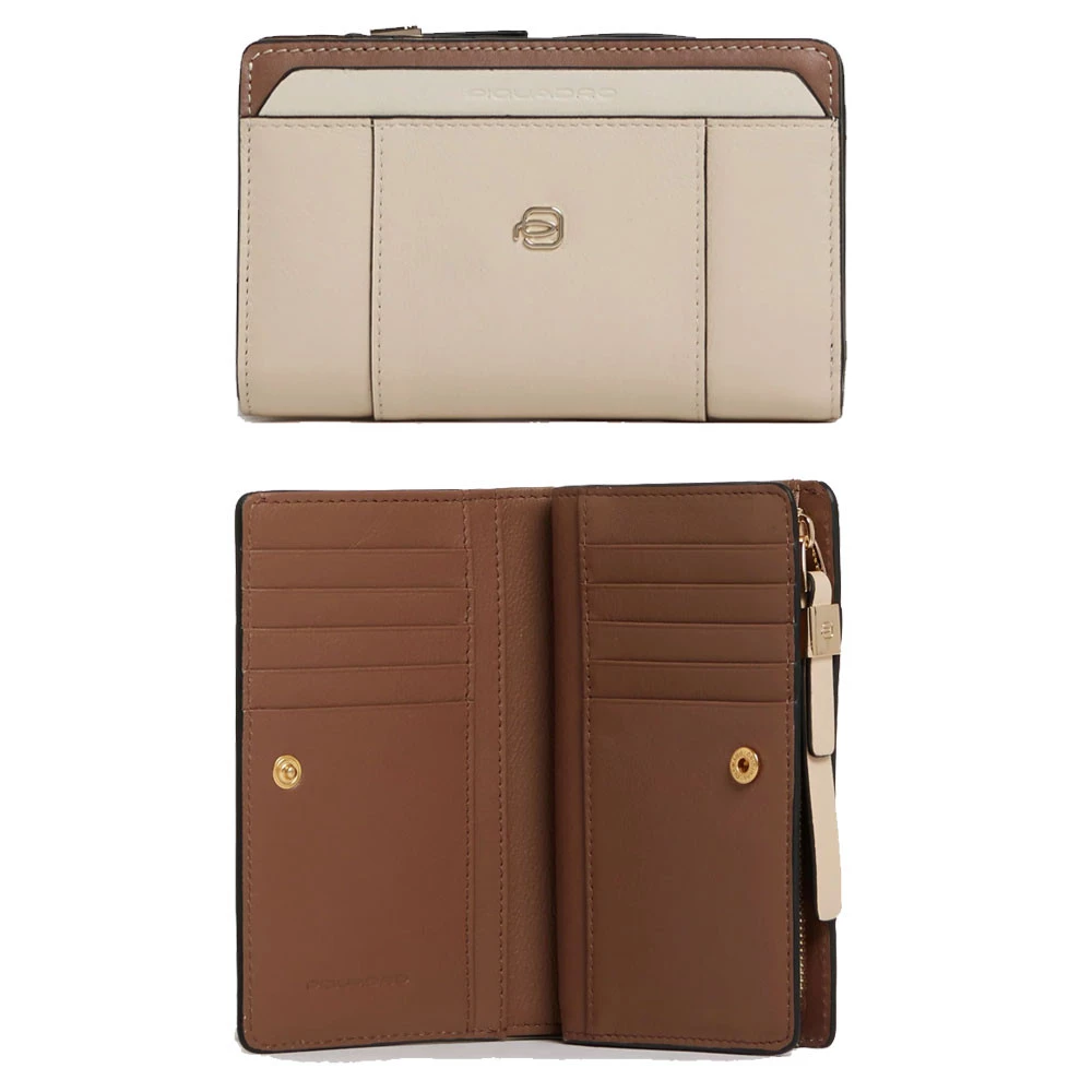 Portafoglio Donna Piquadro Circle Beige/Cuoio PD6661W92R