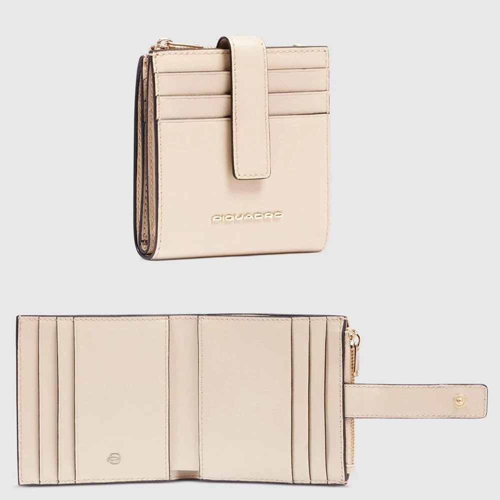 Portacarte con Portamonete Piquadro Patricia Beige PP6843W140R