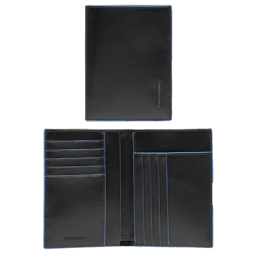 Portafoglio Verticale Uomo Piquadro Blue Square Nero PU1393B2R 
