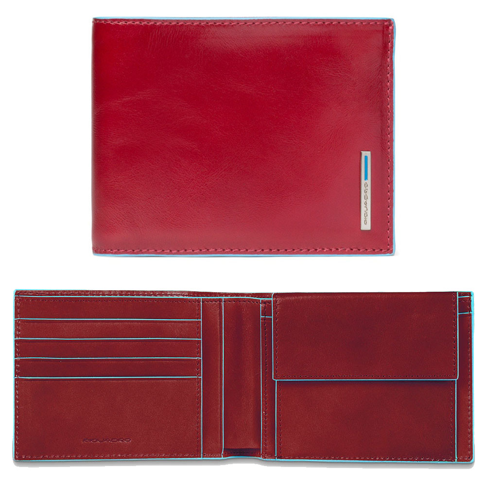 Portafoglio Uomo Piquadro Blue Square Rosso PU257B2R/R | Lema Regalo