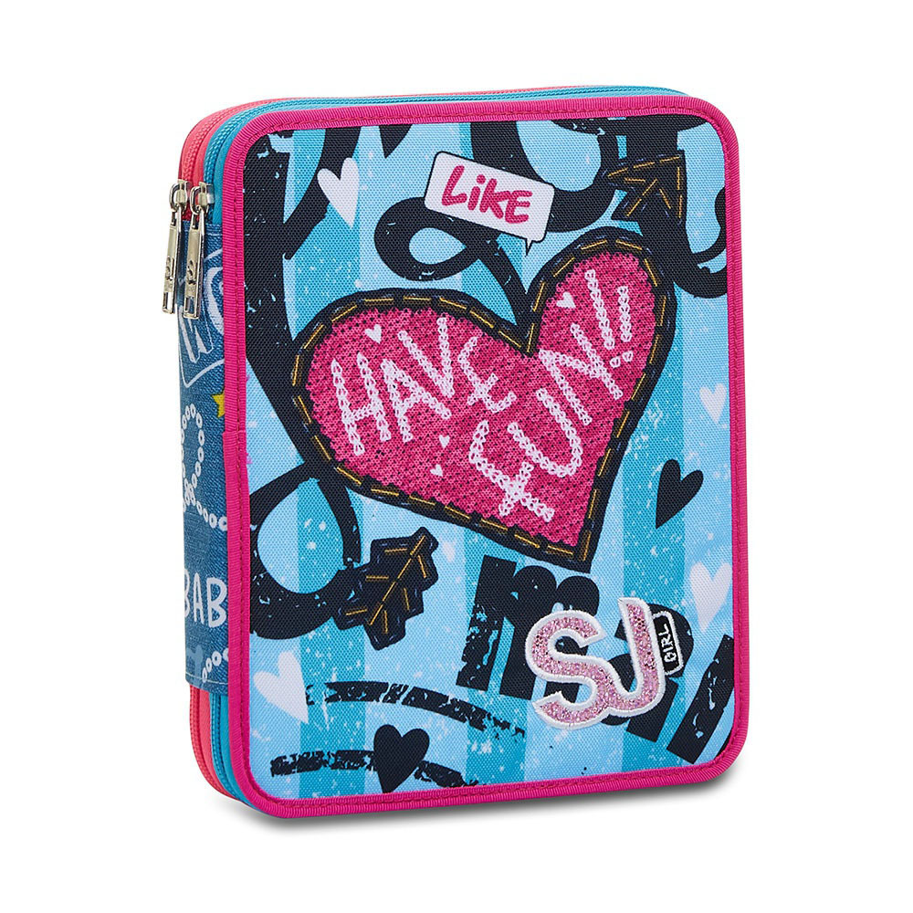 Astuccio Seven Maxi 2 Zip Sj Gang Just Denim Girl 3C2012122 | Lema Scuola