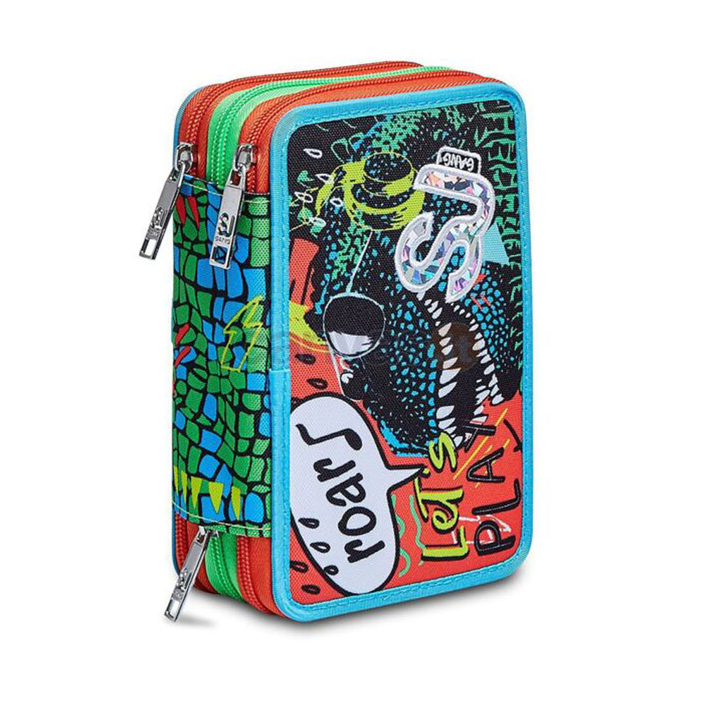 Astuccio Seven 3 Zip Sj Gang Color Boy Animali 3C2012154 | Lema Scuola Ufficio