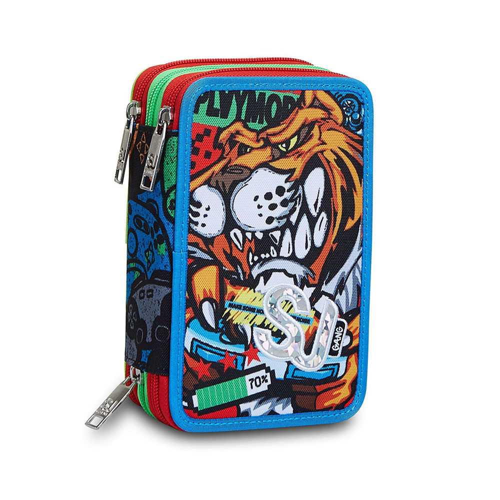 Astuccio Seven 3 Zip Sj Gang Boy Animali Fantasy 3C2012149 | Lema Scuola