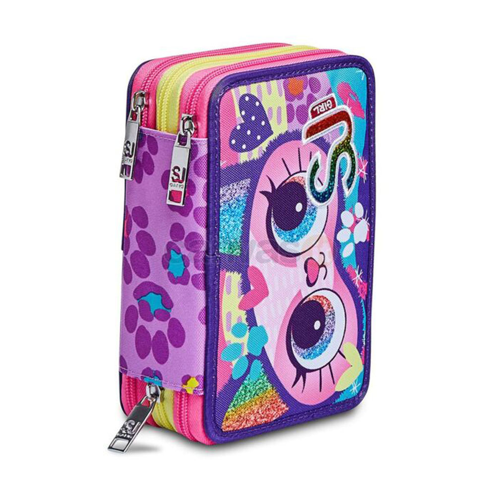 Astuccio Seven 3 Zip Sj Gang Girl Animali Fantasy 3C2012151 | Lema Scuola Ufficio