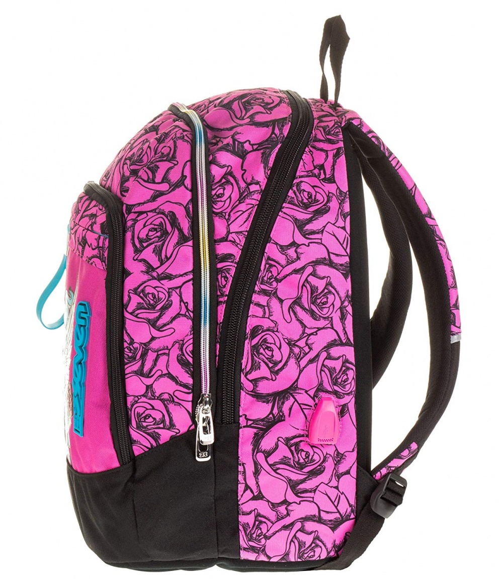 Zaino seven advanced Lefleur rosa 201001937 usb integrato lema cartoleria online laterale