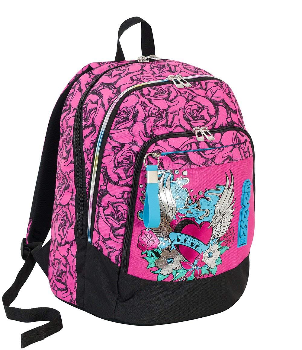 Zaino seven advanced Lefleur rosa 201001937 usb integrato lema cartoleria online