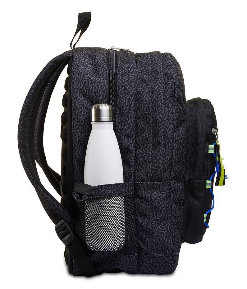 Zaino Seven Freethink Boy Pirate Black 201002142-897 laterale con borraccia | Lema Scuola Ufficio