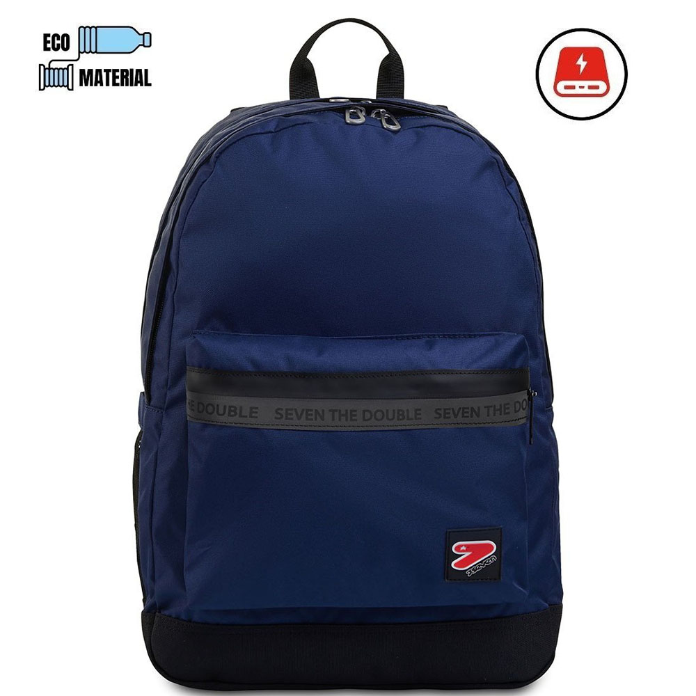 Zaino Seven Pro XXL Dark Navy 201002152-598 con Power Bank | Lema Scuola