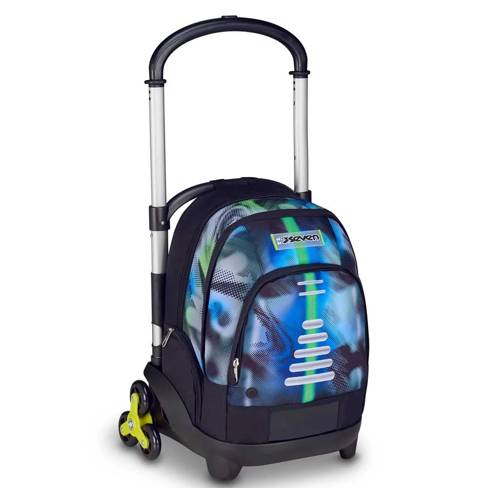 Trolley Seven 3 Ruote LED Write Down Boy 31lt Zaino Scuola Sganciabile