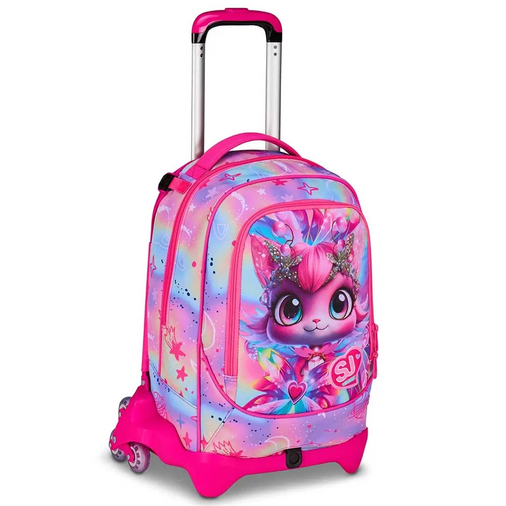 Trolley Seven 3 Ruote Cat Led Zaino Scuola Sganciabile 33lt