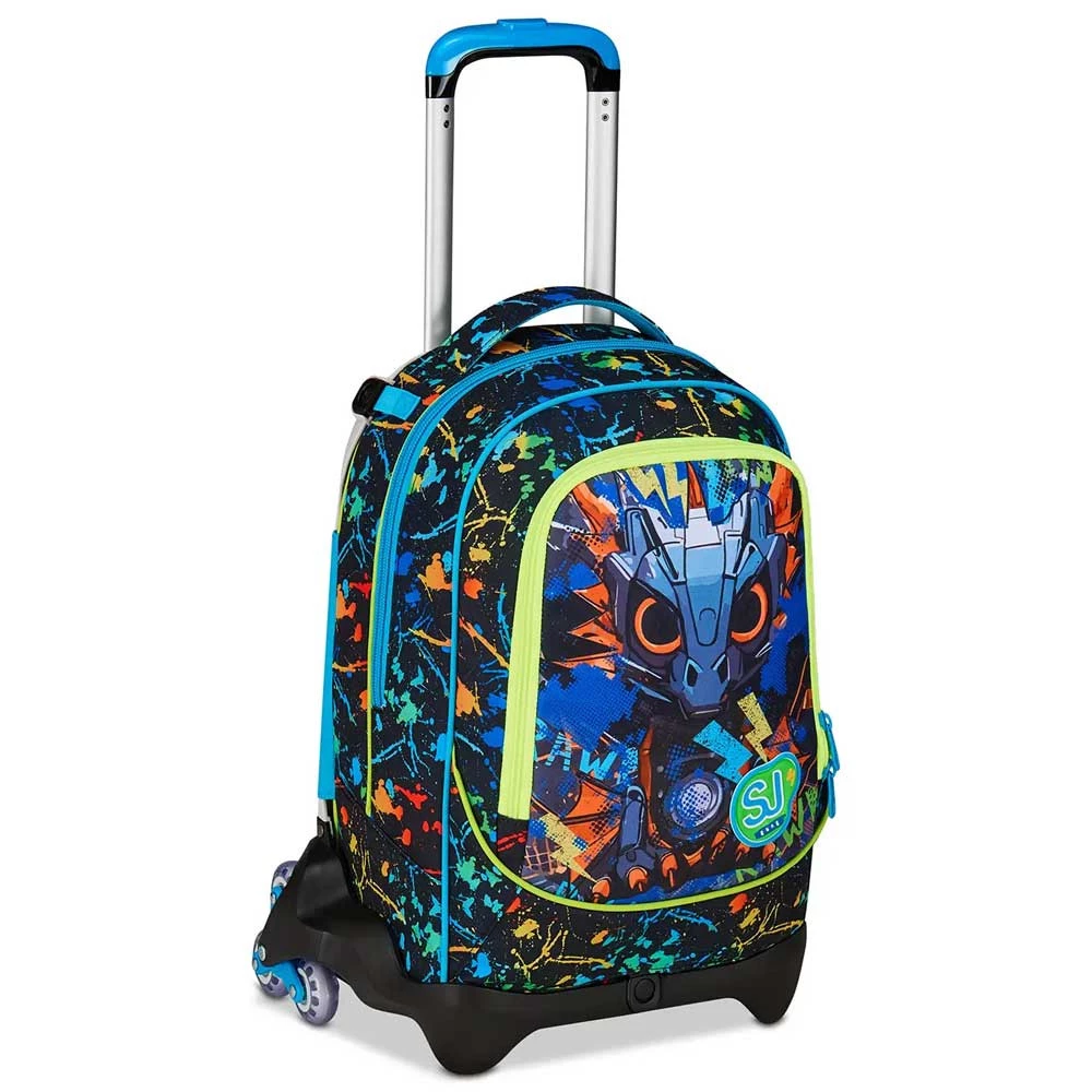 Trolley Seven 3 Ruote Led Look Zaino Scuola Sganciabile 33lt