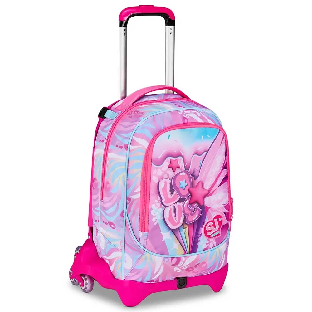 Trolley Seven 3 Ruote Plushy Rabbit Zaino Scuola Sganciabile 33lt
