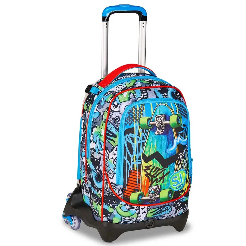 Trolley Seven 3 Ruote Sharky Skate Zaino Scuola Sganciabile 33lt